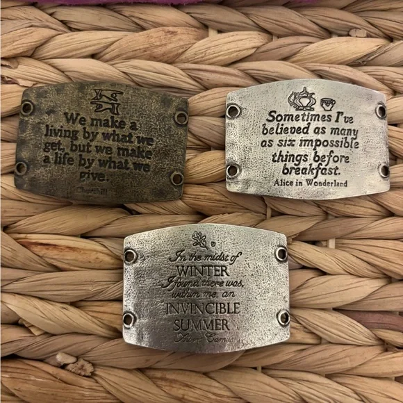 Lenny & Eva Lot Wide Band Cuffs with Adornments - Picture 4 of 6